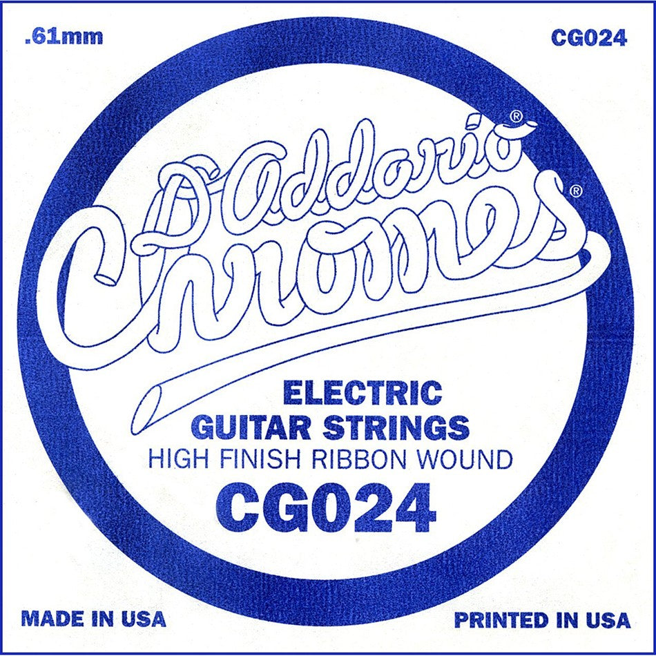 D'Addario CG024 - SINGLE CHROMES FLAT WND 024