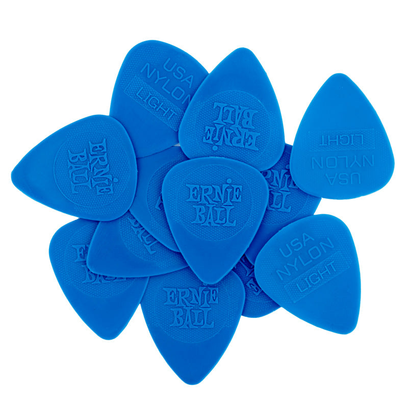 Ernie Ball Guitar Picks Nylon (Bag of 12) - Thin 0.53mm