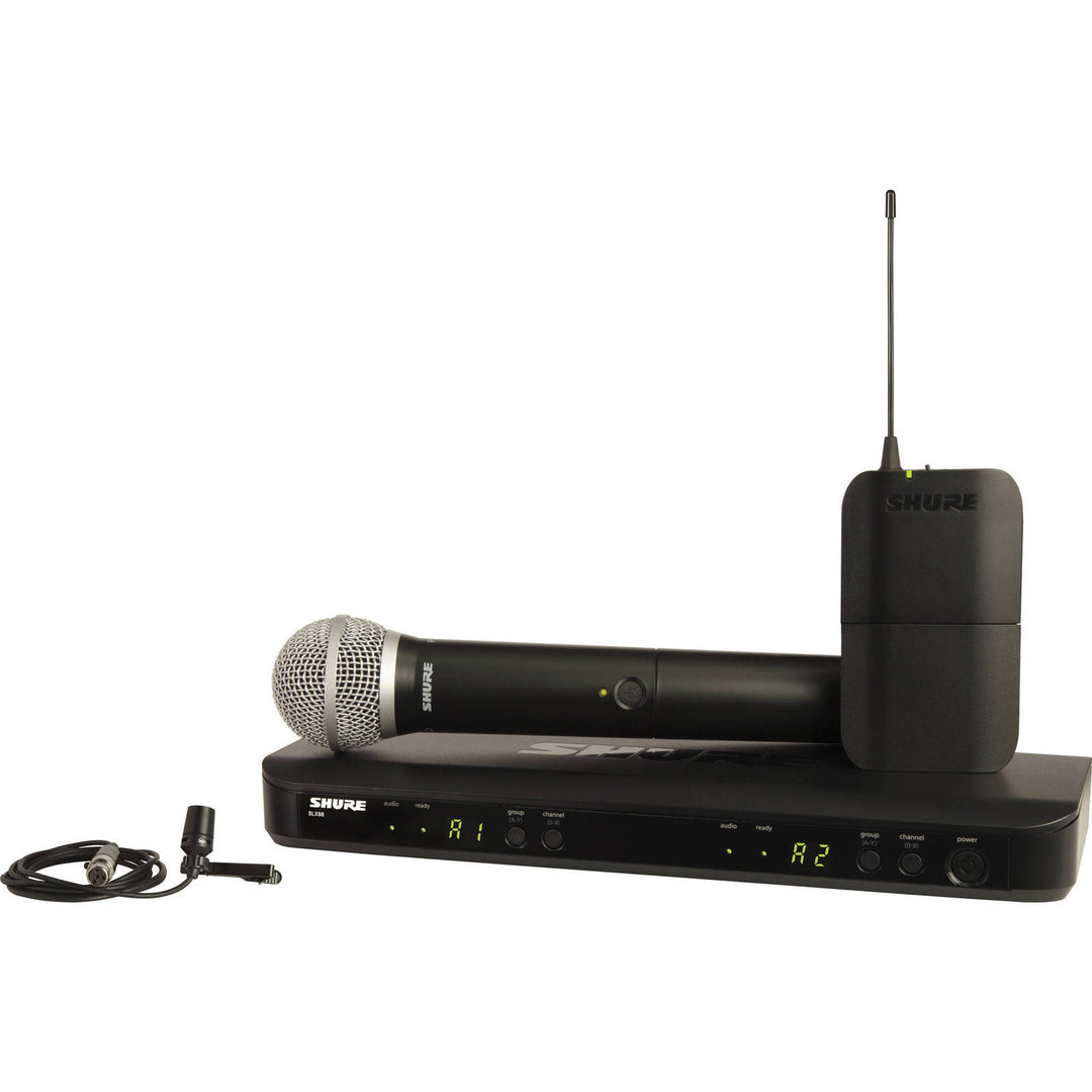 Shure BLX1288/CVL Combo Handheld & Lavalier Wireless System (Freq: H10)