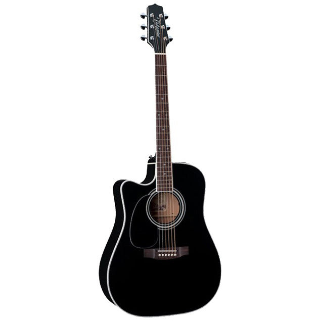 Takamine EF341SC-LH Pro Series Dreadnought Acoustic Electric Guitar Left Handed - Black, w/ Case