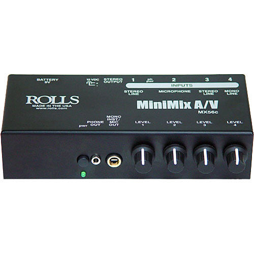 Rolls MX56C MiniMix AV XLR, RCA,1/4'',1/8'' Mixer