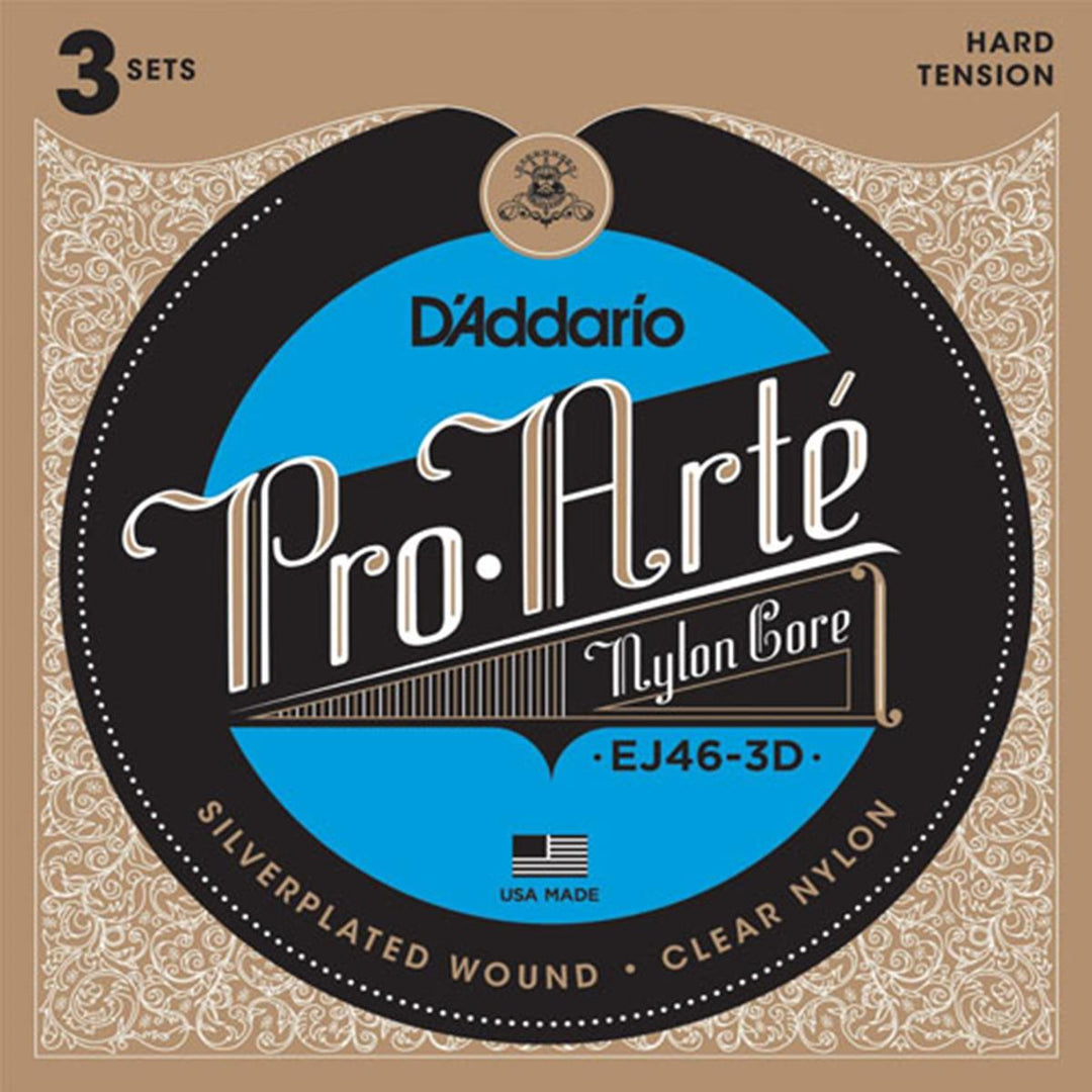 D'Addario EJ46-3D - 3-PACK PRO-ARTE CLR/SILVR HARD