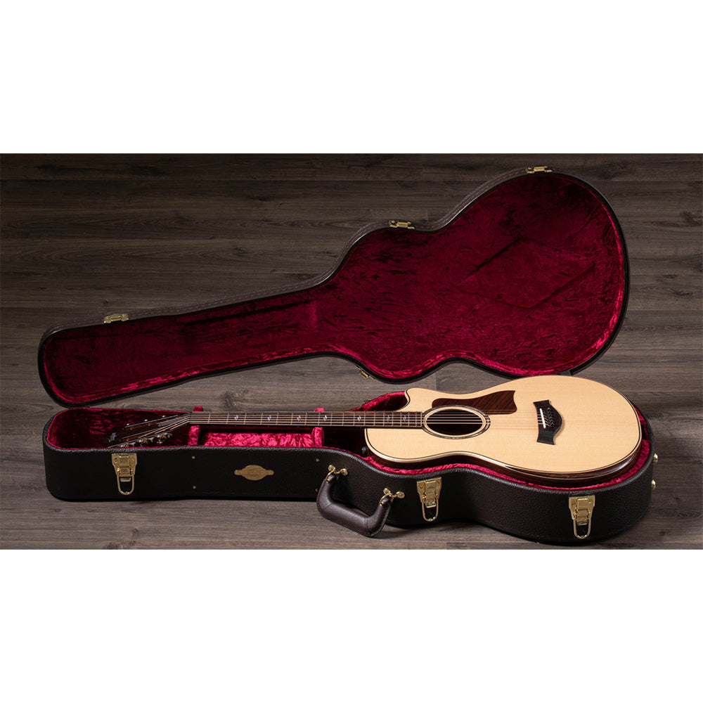 Taylor Guitars 812ce 12-Fret, Indian Rosewood Back and Sides, West African Crelicam Ebony Fretboard, Expression System ® 2 Electronics, Venetian Cutaway with Taylor Deluxe Hardshell Brown Case