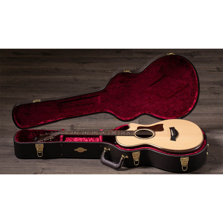 Taylor Guitars 812ce 12-Fret, Indian Rosewood Back and Sides, West African Crelicam Ebony Fretboard, Expression System ® 2 Electronics, Venetian Cutaway with Taylor Deluxe Hardshell Brown Case