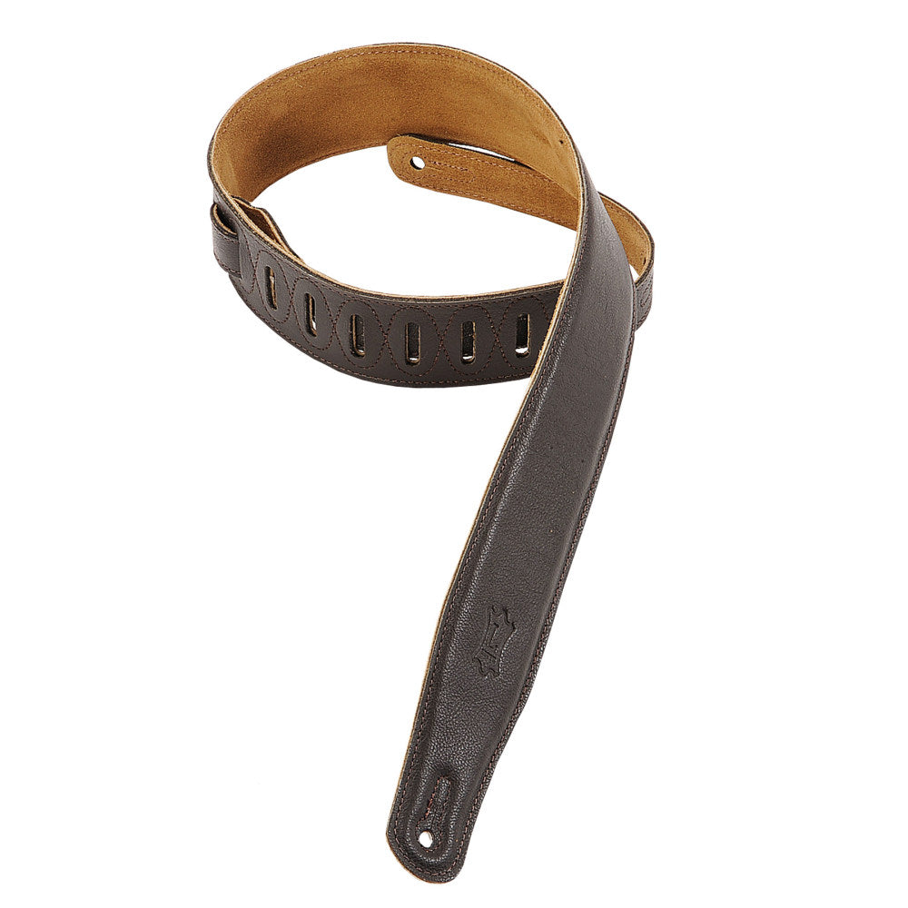 Levy's M26GF-DBR Garment Leather Guitar Straps