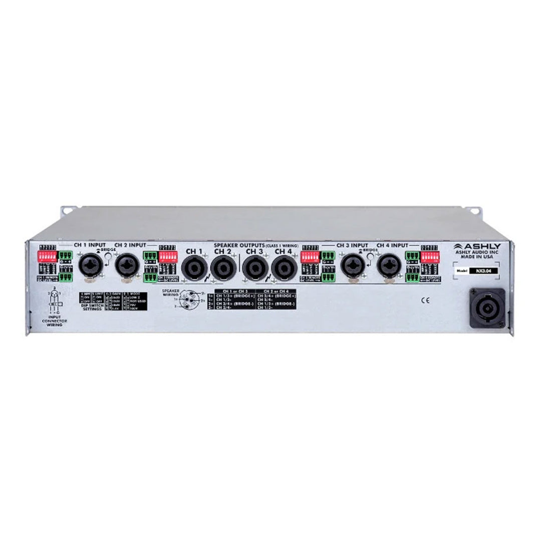 Ashly nXp3.04 amplifier plus OPDante Option Card