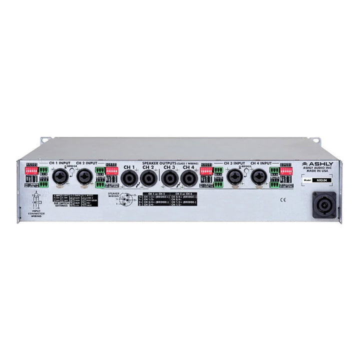 Ashly nXp3.04 amplifier plus OPDante Option Card