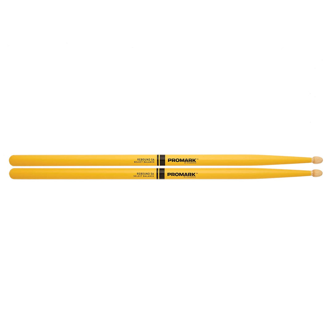 Promark RBH565AW-YELLOW-Promark 5A Rebound Acorn Tip Yellow Drumsticks