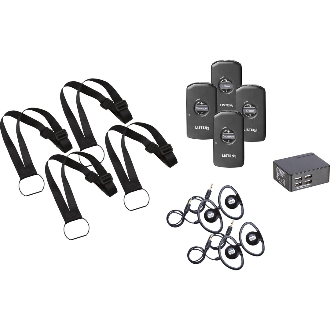 Listen Technologies LP-39-072-01 - Intelligent DSP RF Receiver 4-Pack (72 MHz) - Music City Canada