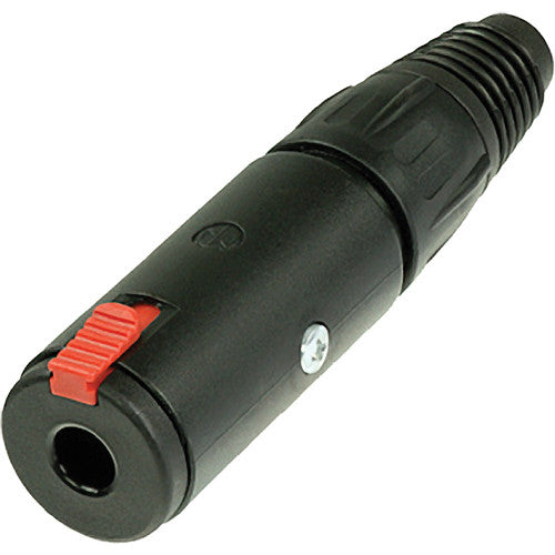 Neutrik NJ3FC6-BAG - Locking Inline TRS Phone Jack -Black with Silver Contacts