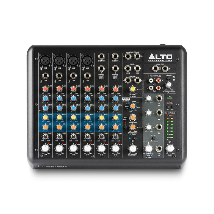 Alto Professional TRUEMIX 800 FX 8-Channel Compact Mixer with USB, Bluetooth, and Alesis Multi-FX