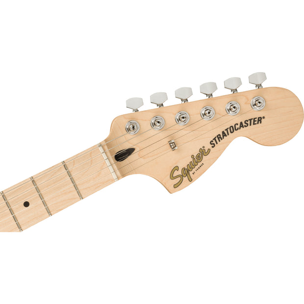 Squier Affinity Series Stratocaster Maple Fingerboard Electric Guitar w/ White Pickguard - Black