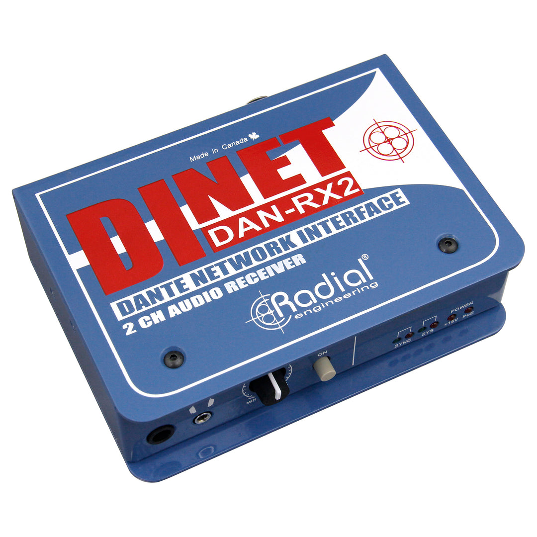 Radial DiNET DAN-RX2 2-Channel Dante Network Receiver
