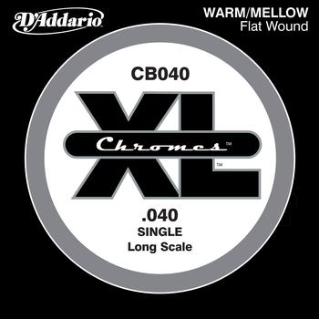 D'Addario CB040 - SINGLE  BASS CHROMES 040 LONG