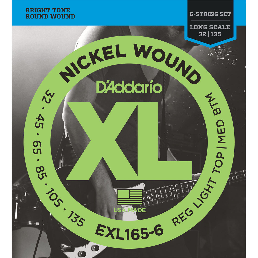 D'Addario EXL165-6 - SET BASS XL 32-135 LONG 6STR