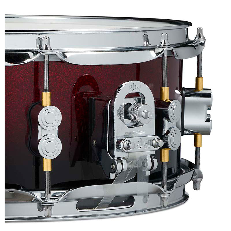 PDP Concept Maple Lacquer 5.5x14 Snare Drum w/ Chrome Hardware - Red to Black Fade