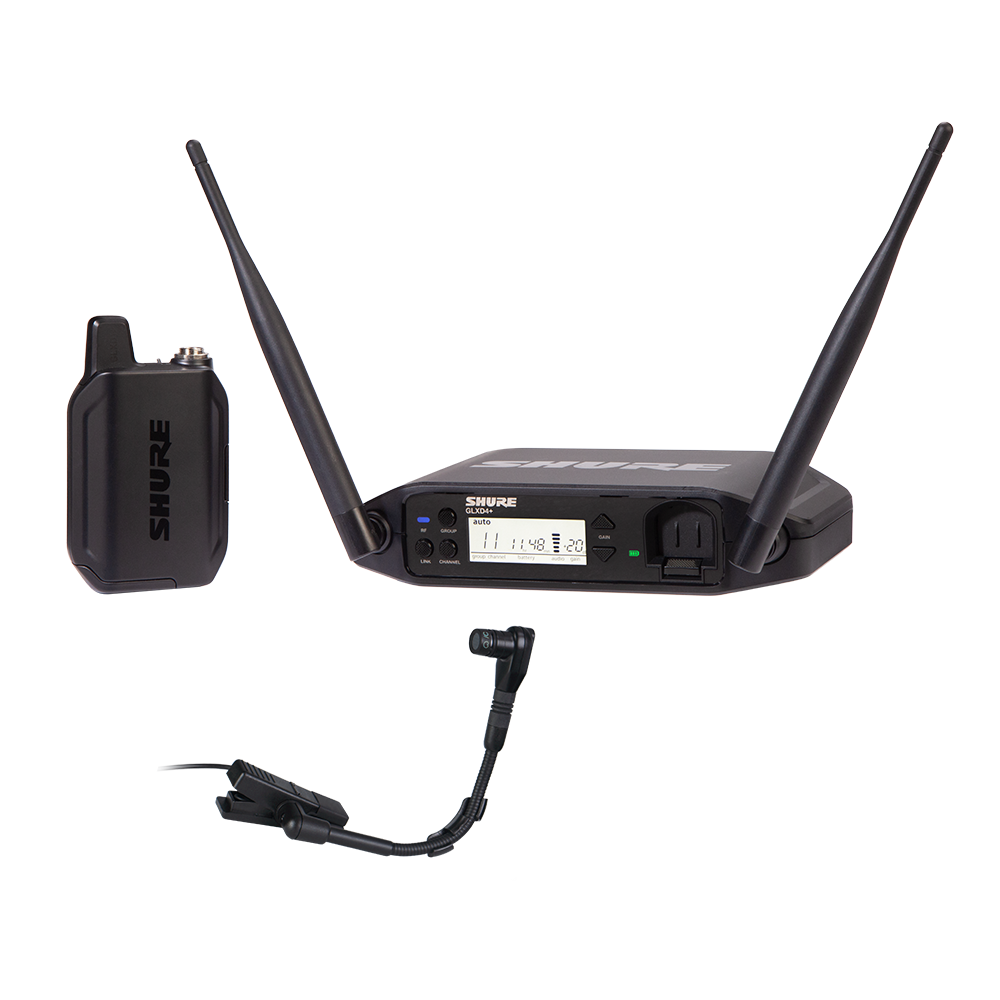 Shure GLXD14+ Wireless Instrument System w/ BETA®98H Gooseneck Microphone