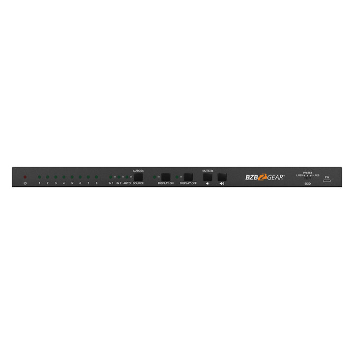 BZBGEAR - 8-Port HDMI 4K 18Gps 60Hz Splitter/Distribution Amplifier w/CEC Turn On/Off TV