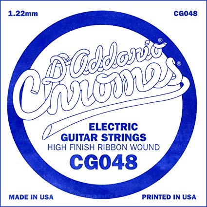 D'Addario CG048 - SINGLE CHROMES FLAT WND 048