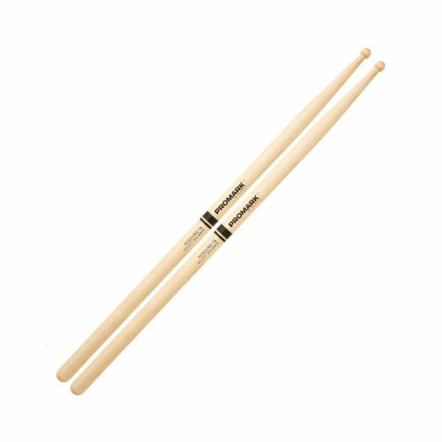 Promark RBM535RW -Promark 7A (.535" ) Maple Drum Sticks With Round Wood Tips