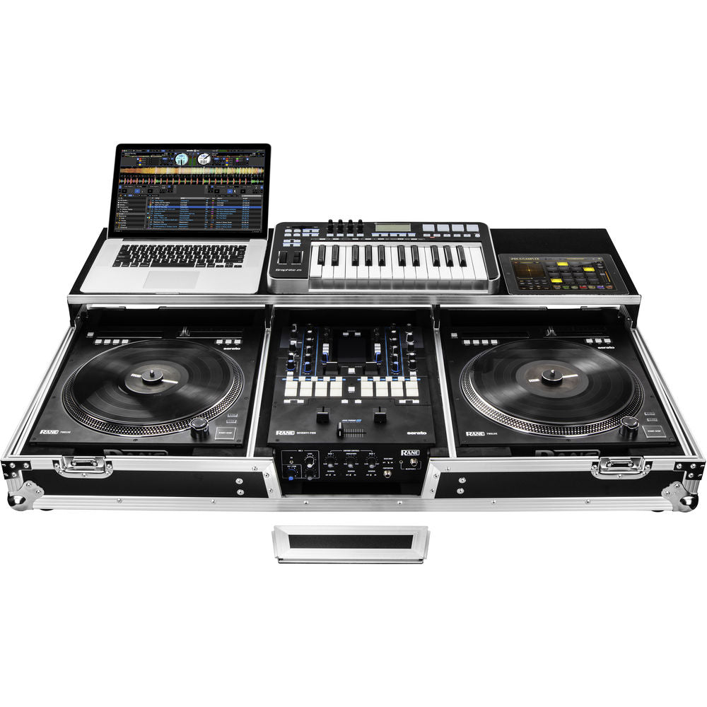 Odyssey FZGSPRA1272W DJ Coffin Case for Rane Seventy-Two & Rain Twelve Mixers - Silver and Black