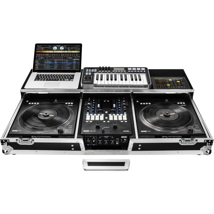 Odyssey FZGSPRA1272W DJ Coffin Case for Rane Seventy-Two & Rain Twelve Mixers - Silver and Black