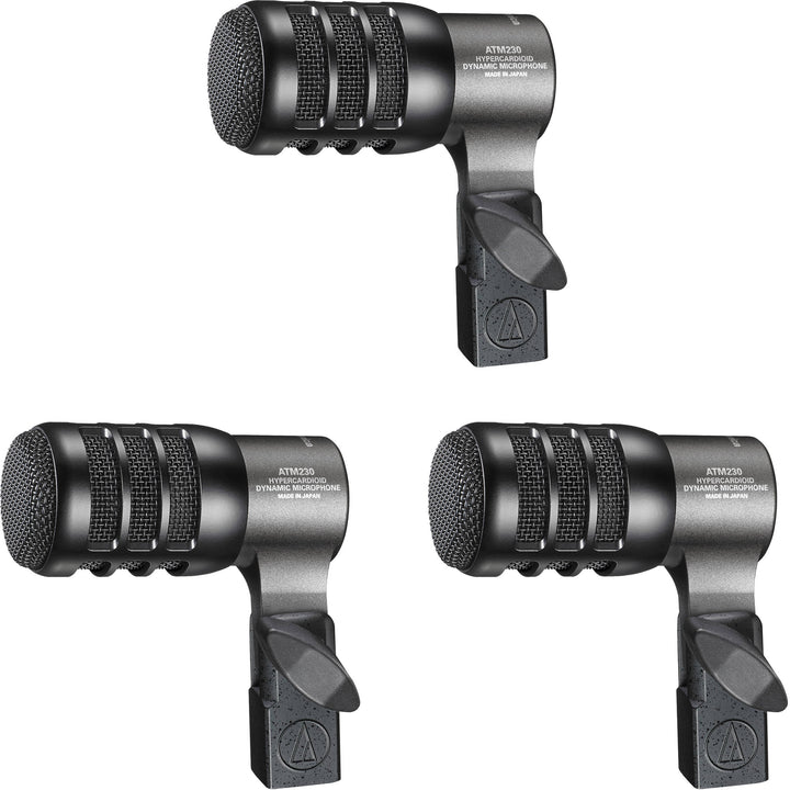 Audio-Technica ATM230PK Hyper-Cardioid Dynamic Instrument Microphone (3-Pack)