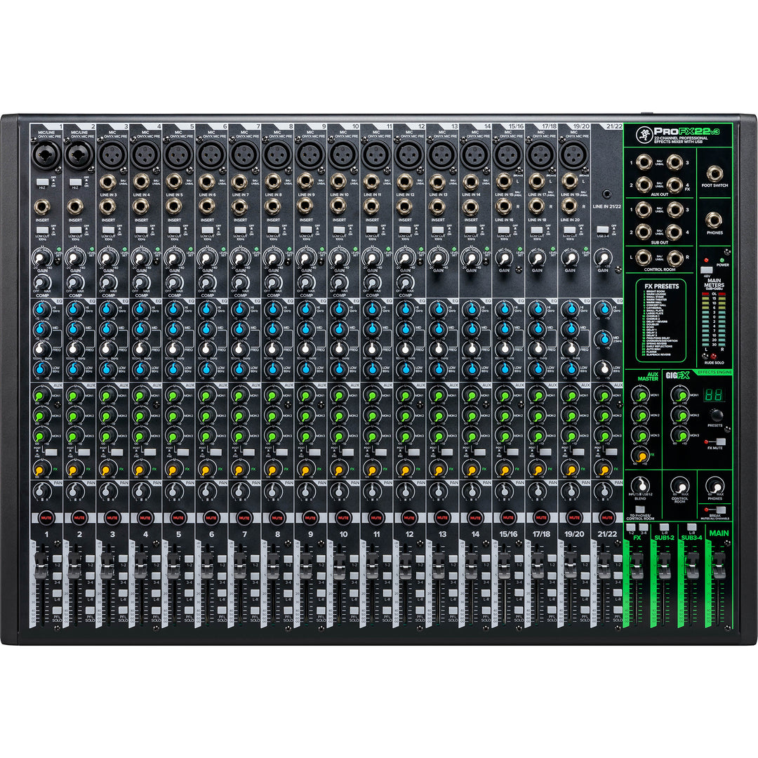 Mackie ProFX22v3 22-Channel Mixer w/ FX and USB Interface ProFX v3