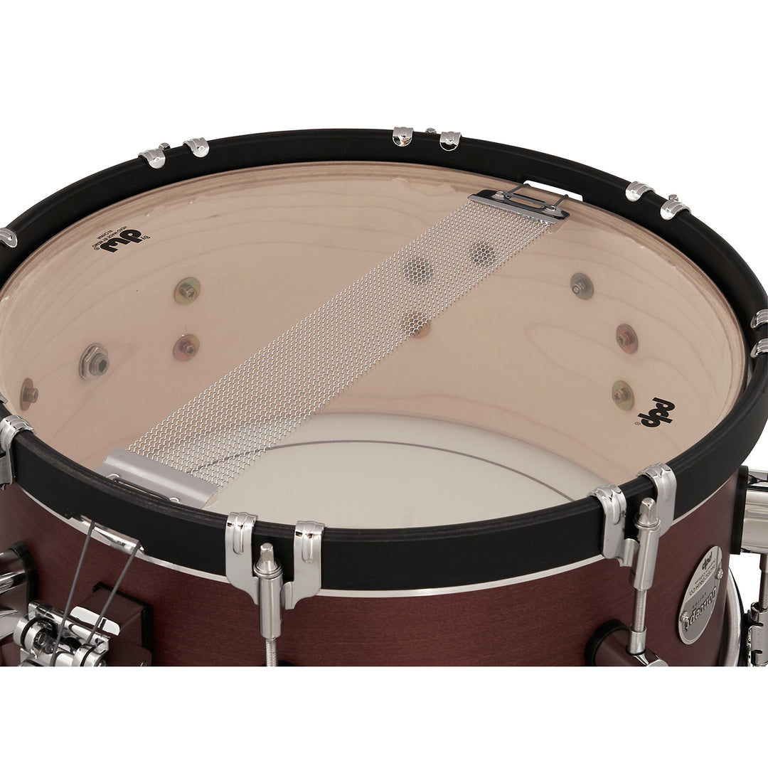 PDP Concept Maple Classic 6.5x14 Snare Drum - Ox Blood Stain w/ Ebony Stain Wood Hoops