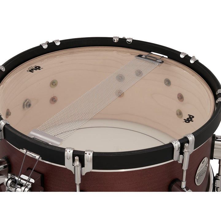 PDP Concept Maple Classic 6.5x14 Snare Drum - Ox Blood Stain w/ Ebony Stain Wood Hoops