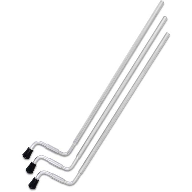 DW SMFLT21ALSC Standard Length Aluminum Floor Tom Leg, 21'' - Satin Chrome (3 Pack)