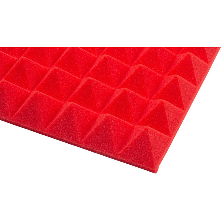 Gator Acoustic Pyramid Panel 12”x12” (2-Pack) - Red
