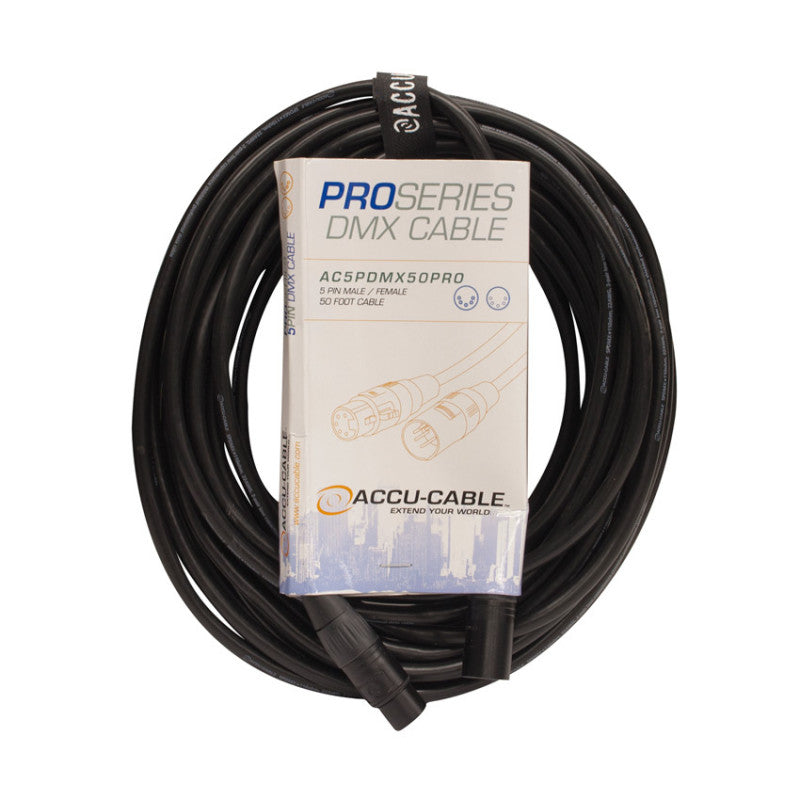 Accu-Cable Professional 3-Pin DMX Cable 50 Feet