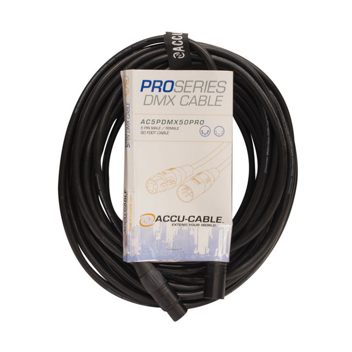 Accu-Cable Professional 3-Pin DMX Cable 50 Feet