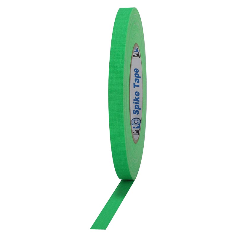 Pro Tape Spike 1/2”x45yd Cloth Tape - Fluorescent Green
