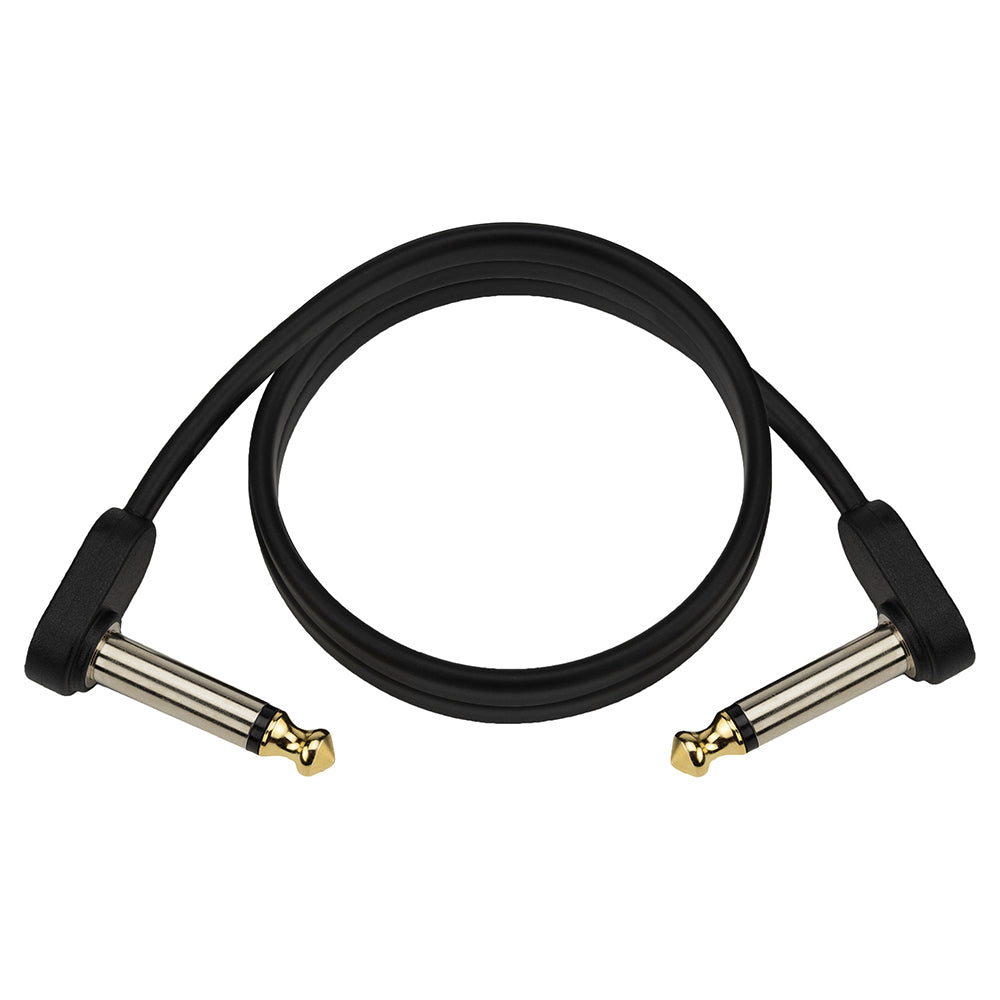 D'Addario Male to TS Male Instrument Cable FLAT PATCH 2 ft