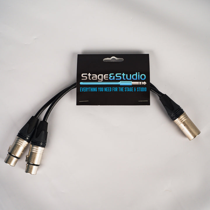 Stage & Studio SS-YXLR-2F1M XLR Male to Dual XLR Female (1 foot)