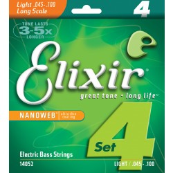 Elixir 14052 Electric Bass 4 Strings NANOWEB Coated Light
