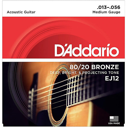 D'Addario EJ12 - SET ACOUS GTR 80/20 BRZ MED