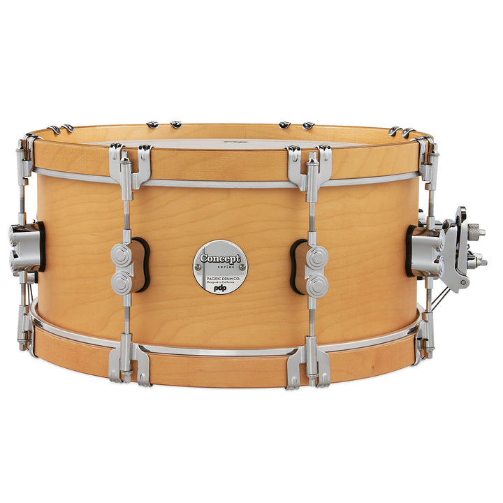 PDP Concept Maple Classic 6.5x14 Snare Drum - Natural Stain w/ Natural Stain Hoops