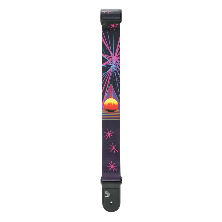 D'Addario OUTRUN 2.5MM LEATHER GUITAR STRAP - SUNSET