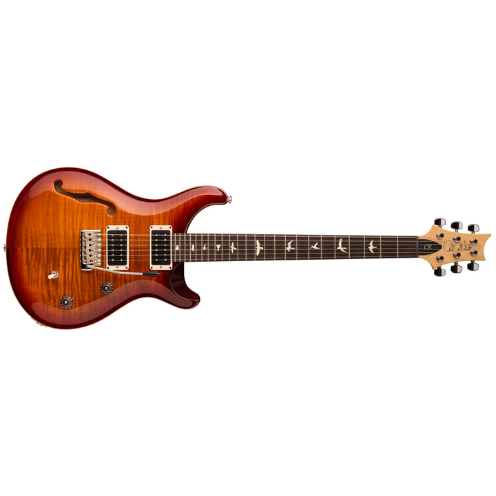 PRS CE 24 Semi-Hollow Bolt-On (2024) Electric Guitar (Dark Cherry Sunburst) w/ Gig Bag