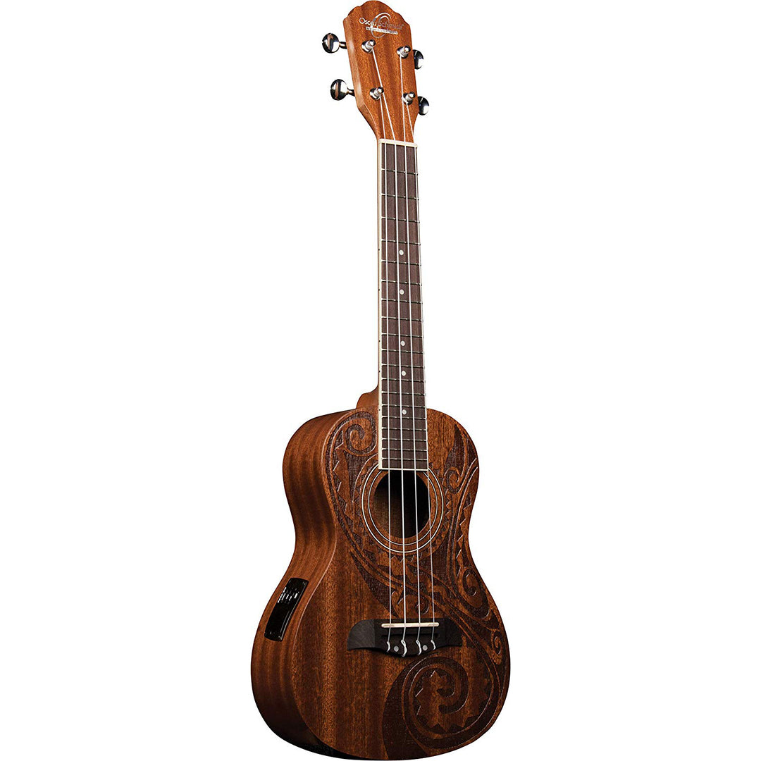 Oscar Schmidt OU2ETAT-A Ukulele Concert Satin with Tattoo Active