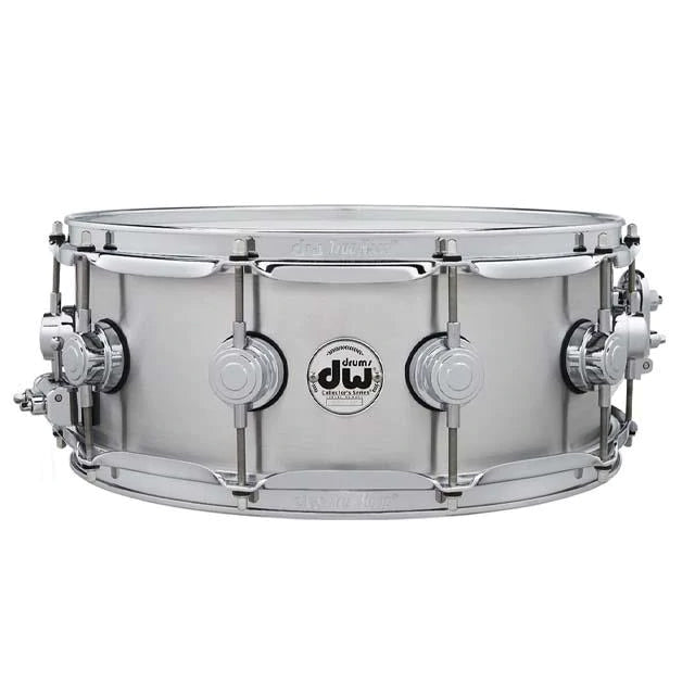 DW Collector's Series Metal Snare Drum Thin 1mm Thin Aluminum Smooth Finish - 5.5x14