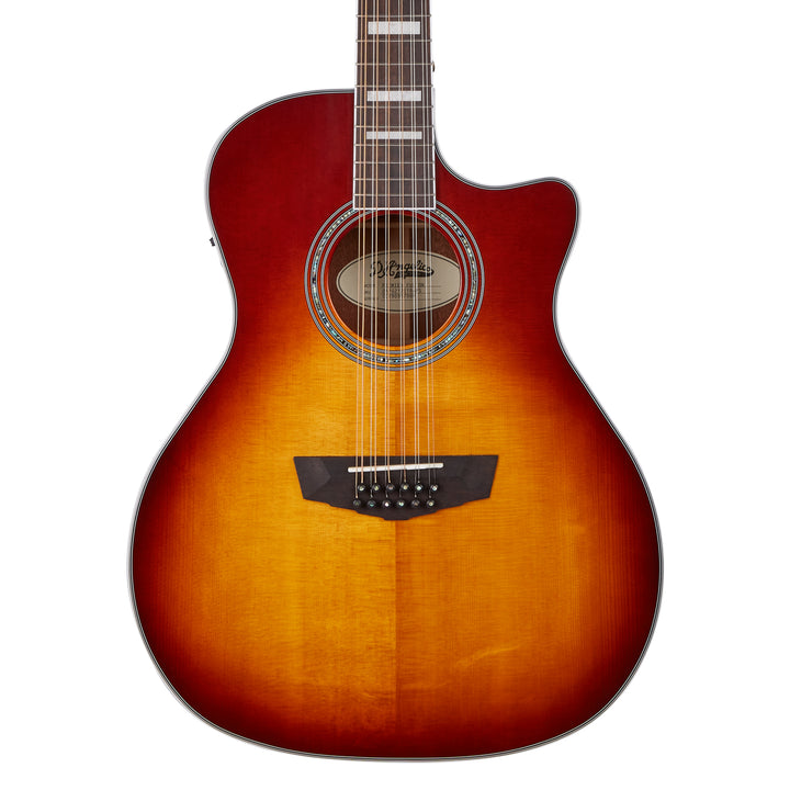 D'Angelico Premier Fulton 12-String Acoustic Guitar - Iced Tea Burst