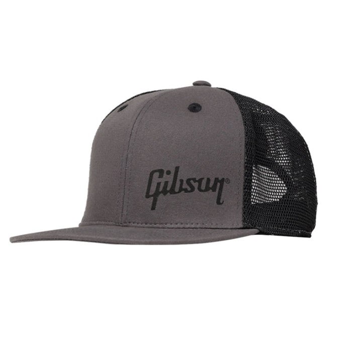 Gibson Charcoal Trucker Snapback Hat -- One size fits all