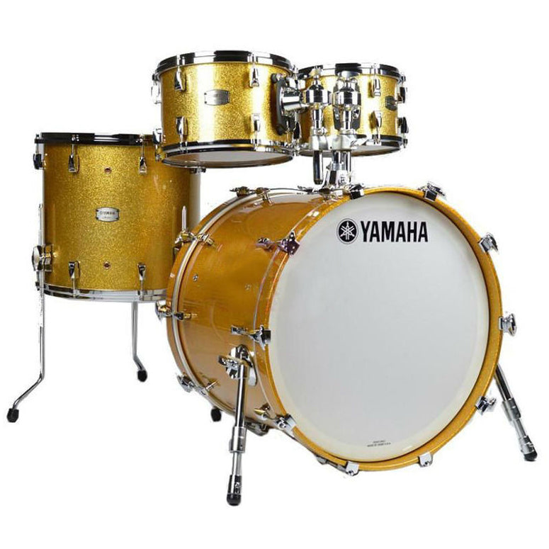 Yamaha Absolute Hybrid Maple 4-Piece Shell Pack 22” Bass Drum (No Snare) - Gold Champagne Sparkle