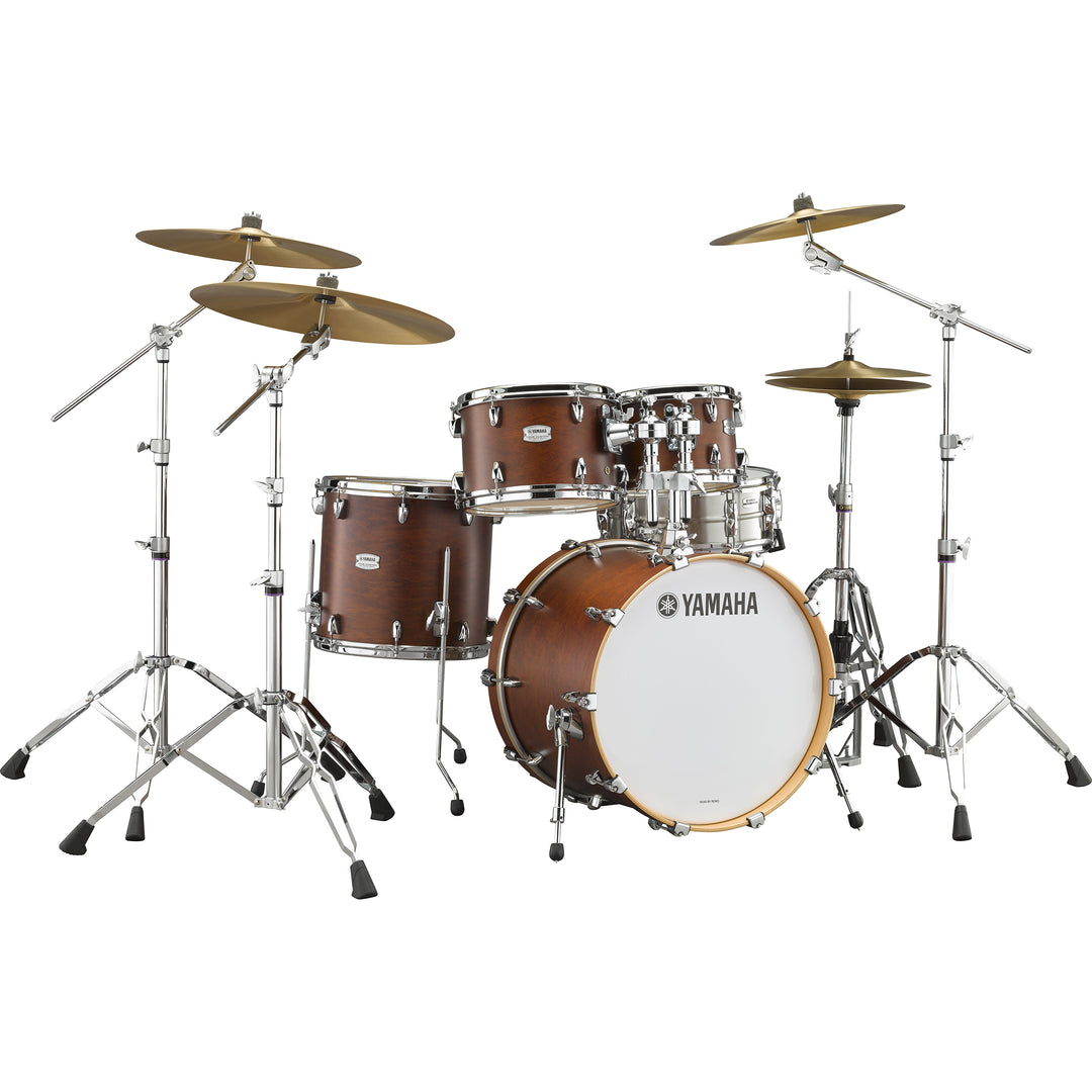 Yamaha Tour Custom Maple 5-Piece Shell Pack 22 Inch Bass Drum w/ Snare - Chocolate Satin