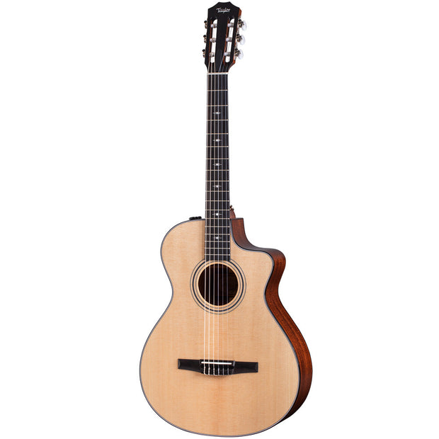 Taylor Guitars 312ce-N, Ebony Fretboard, ES-N ® Electronics, Soft Cutaway with Taylor First Edition Hardshell Brown Case