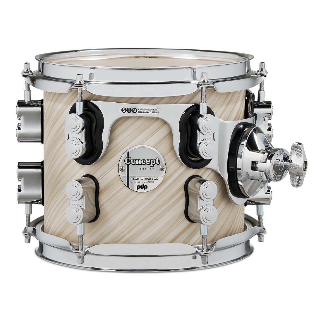 PDP Concept Maple Finish Ply 7x8 Suspended Tom w/ Chrome Hardware - Twisted Ivory